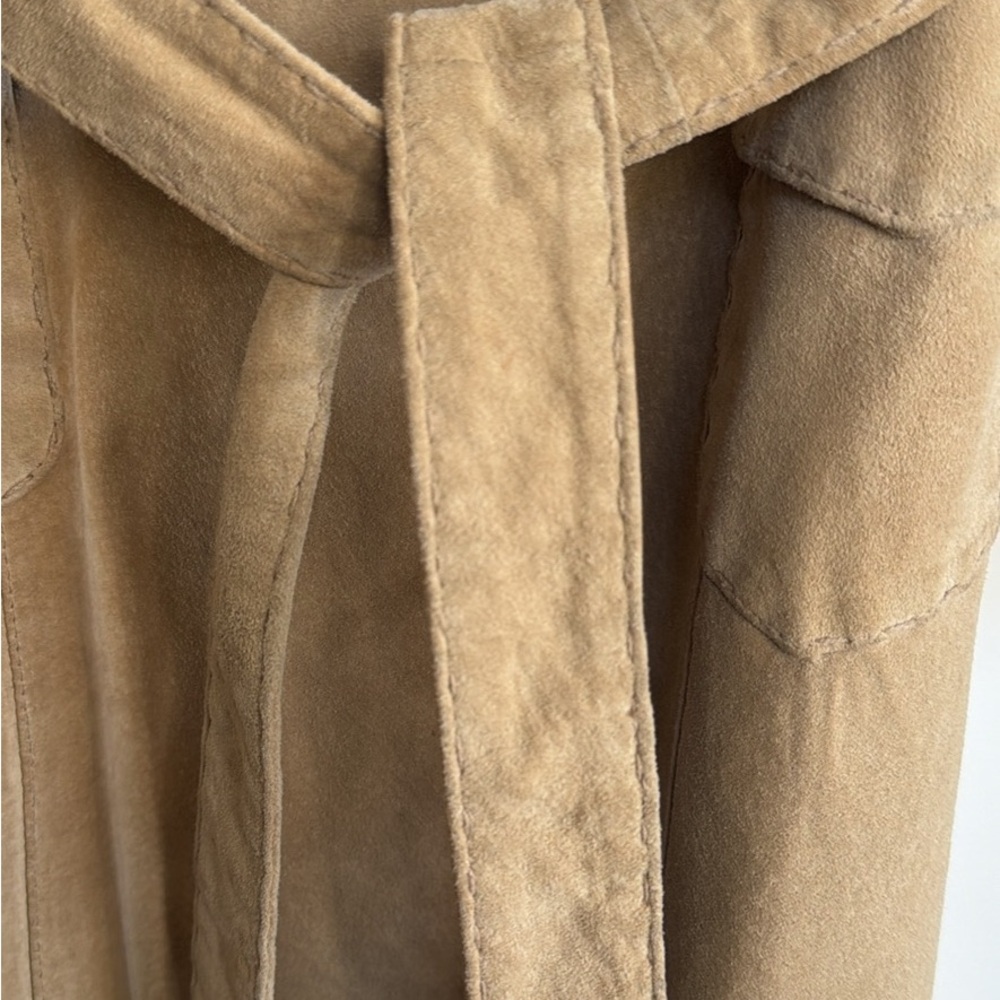 Tan Women's Jacket with Belt - Picture 3 of 6